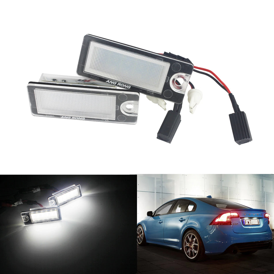 Rekisterikilven valot Volvo V70 S60 S80 XC70 XC90 18-SMD Xenon Valkoinen LED Canbus-yhteensopiva