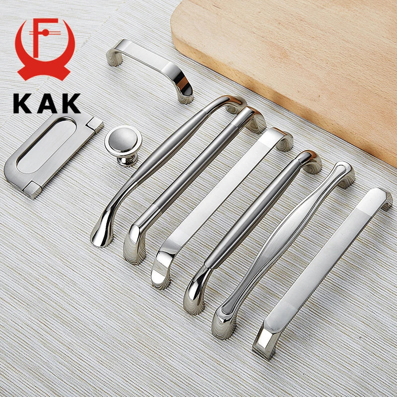 KAK Zinc Alloy Modern Cabinet Handles 64mm 96mm 128mm 160mm