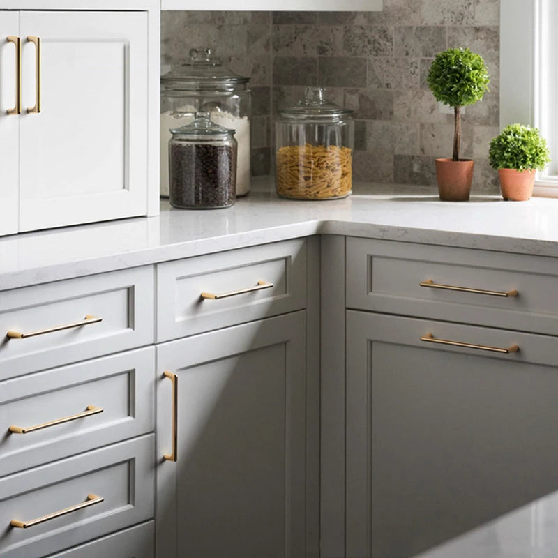 Яркие золотые ручки для шкафов из цинкового сплава для ящиков