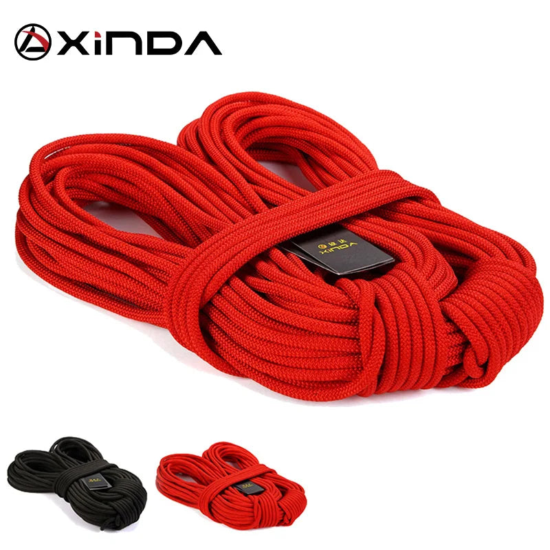 XINDA 8mm Rock Climbing Rope &ndash; High Strength Static Rope Black-20meter