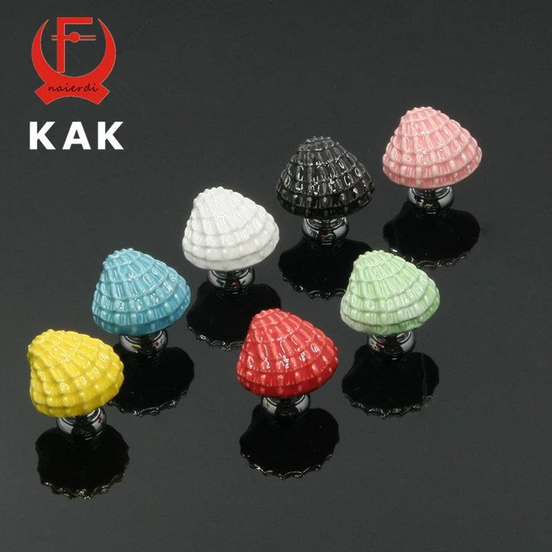 Керамические ручки для ящиков в виде океанских раковин KAK в средиземноморском стиле