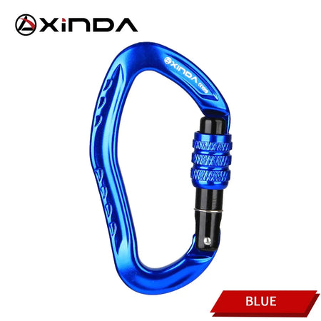 XINDA XD-8126N Ear Shaped Carabiner &ndash; 22KN Safety Lock Blue