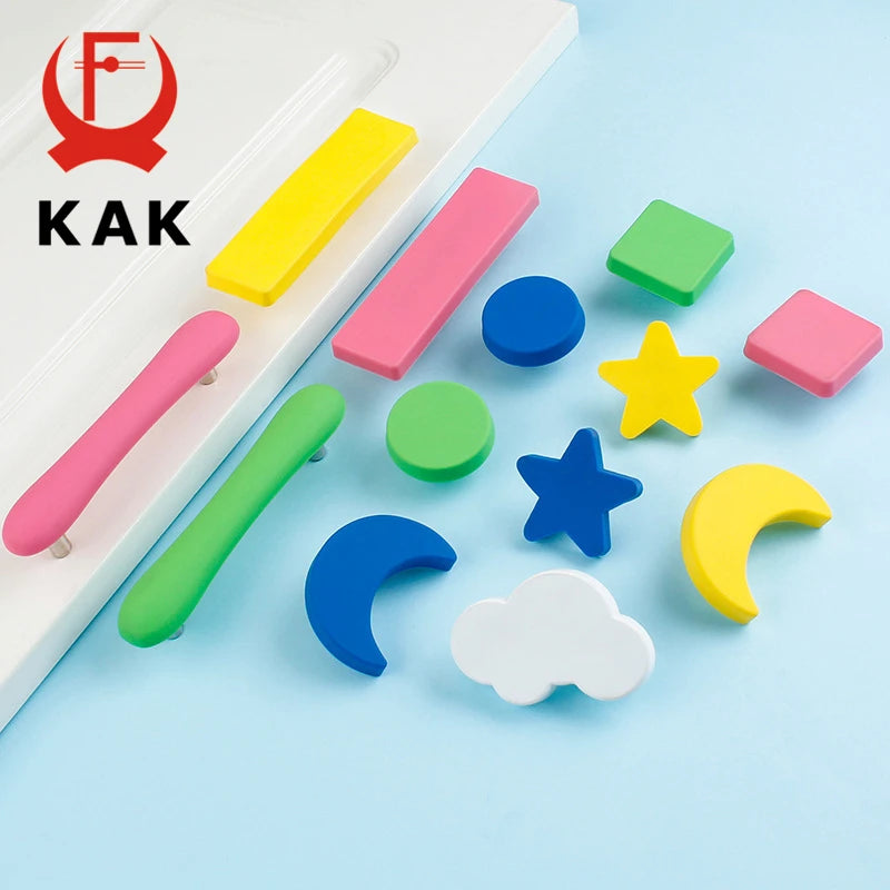 Set di manopole per cassetti KAK Kids Room Luna Stella in PVC per armadi