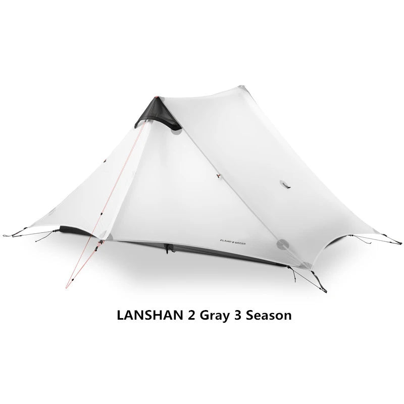 FLAME'S CREED LanShan Ultralight 2-Person 3-Season Camping Tent Gray 2P 3 Season