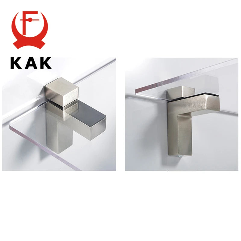 KAK Zinc Alloy Adjustable Glass Clamps Chrome Brackets