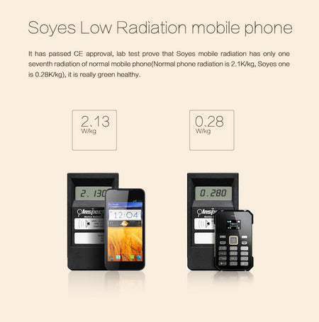 Original SOYES S1 Waterproof Mobile Phone Thin Pocket Mini Phone Quad Band For Kids And Elder FM Low Radiation Bluetooth