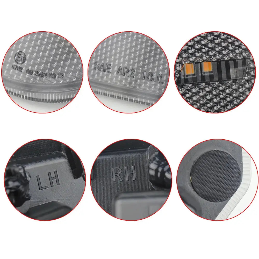 LED Side Marker Light for Jeep Wrangler JL 2018-2023 Front Fender Turn Signal Lights by InterCyprus Trading Ltd
