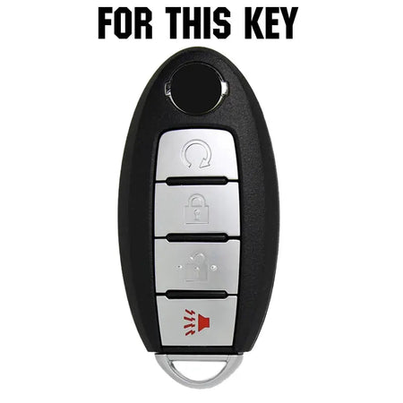 Silicone Car Key Case For Nissan Altima Maxima Murano Rogue Sentra Versa Titan Cover Keyless Remote Fob Shell 4 Button Protector by InterCyprus Trading Ltd