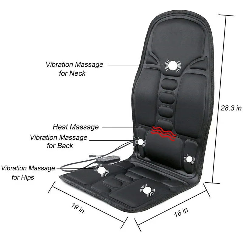 FUN1021 &ndash; Heated Full Body Massage Cushion For Car