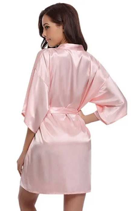 RB032 2018 Silk Kimono Robe Bathrobe - Women's Satin Bridesmaid Dressing Gown