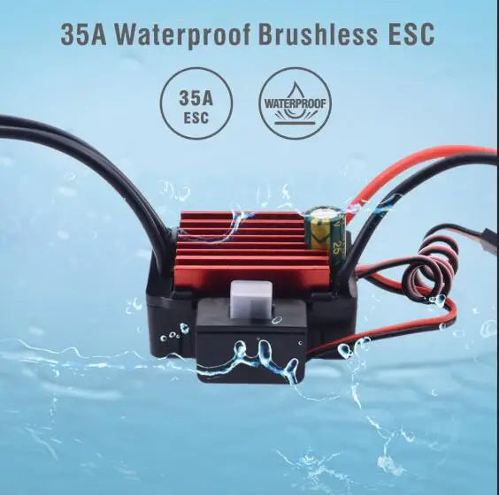 Waterproof 25A 35A 45A 60A 80A 120A 150A ESC Brushless Senseless Speed Controller T / XT60 Plugfor 1/8 1/10 1/12 1/20 RC Car by InterCyprus Trading Ltd