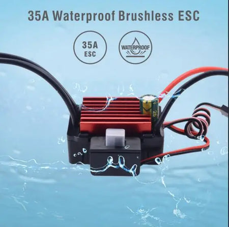 Waterproof 25A 35A 45A 60A 80A 120A 150A ESC Brushless Senseless Speed Controller T / XT60 Plugfor 1/8 1/10 1/12 1/20 RC Car by InterCyprus Trading Ltd