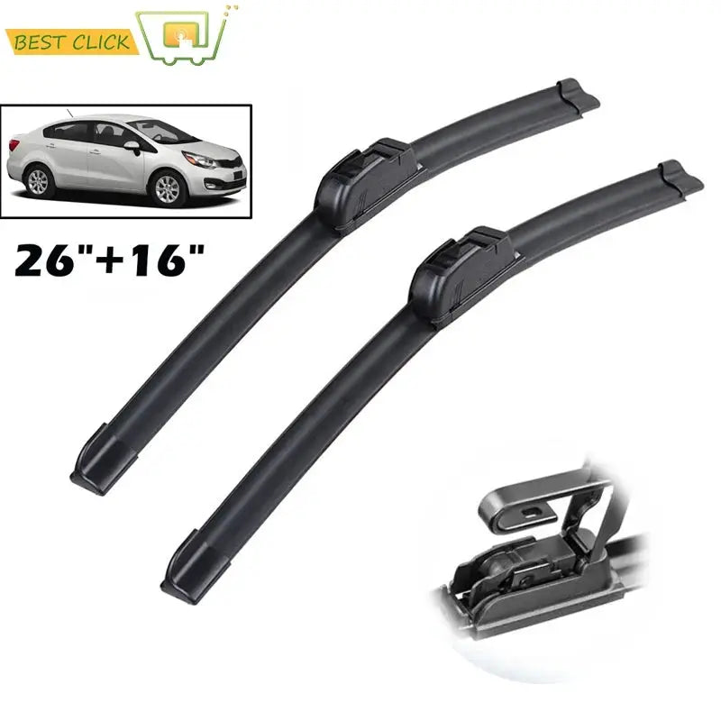 Misima 26" 16" Windshield Windscreen Wiper Blades For KIA Rio 2011-2017 Front Window Wiper 2012 2013 2014 2015 2016 by InterCyprus Trading Ltd