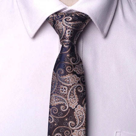 XGVOKH Striped Jacquard Woven Necktie for Men yg03