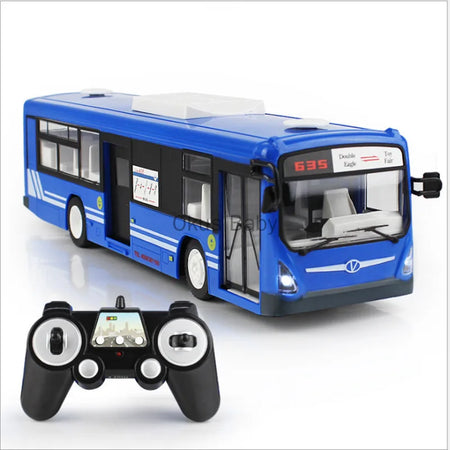 Double E 6Ch RC Car &ndash; Remote Control Bus with Sound and Light Blue