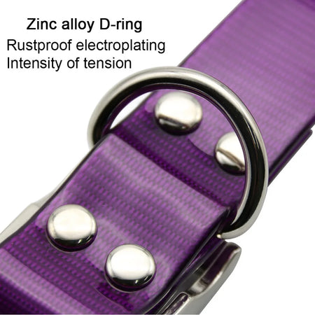 Waterproof TPU &amp; Nylon Dog Collar - Stylish, Durable, and Easy to Clean