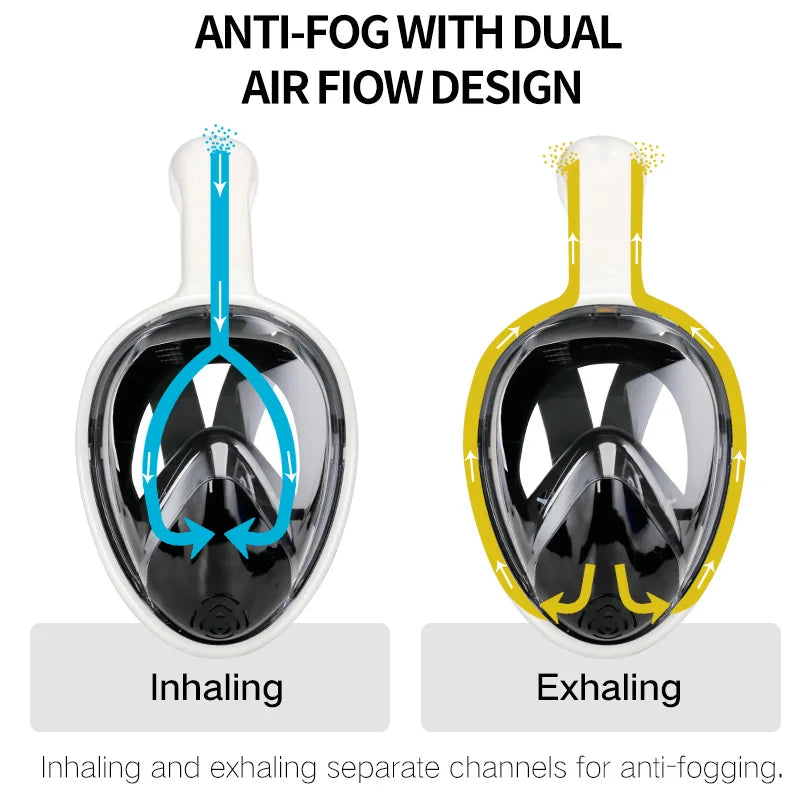 COPOZZ Full Face Snorkel Mask - Anti Fog Scuba Diving Gear for Adults