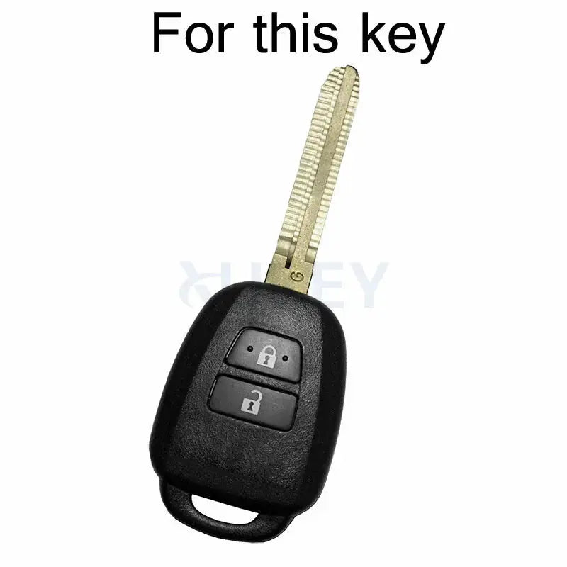 Silicone Car Key Case For Toyota Aqua Ractis Vitz RAV4 HiAce Land Cruiser Cover Keyless Remote Fob Shell Jacket Sleeve Protector by InterCyprus Trading Ltd