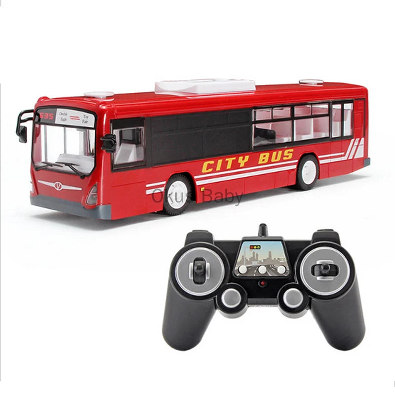 Double E 6Ch RC Car &ndash; Remote Control Bus with Sound and Light Red