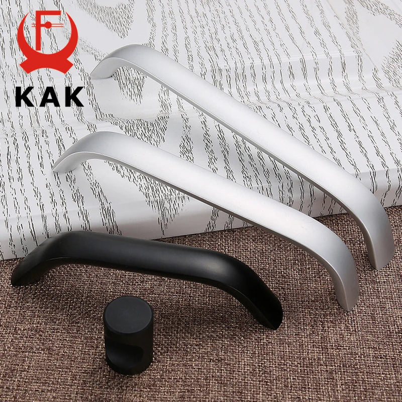 Ручки и потянушки для ящиков KAK из алюминия черные 96 мм