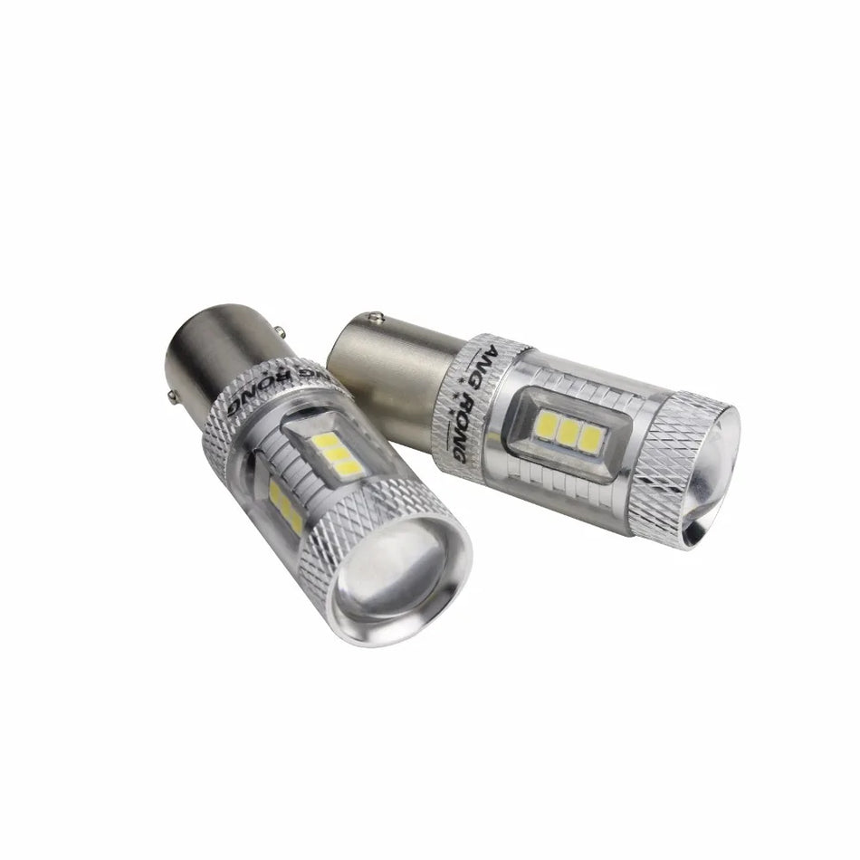 Univerzální 2x BA15S LED žárovky 1156 Vysoký výkon zadní brzdové světlo bílé