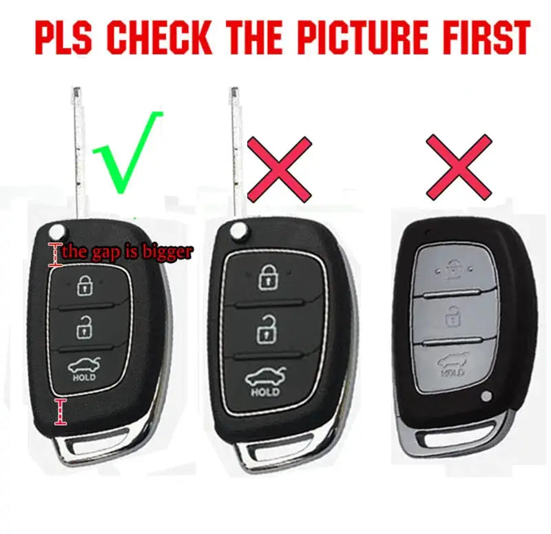 Silicone Key Case Cover For Hyundai Creta I20 Tucson Elantra Santa Fe 2016 2017 2018 Keyless Fob Shell Skin Holder Protector by InterCyprus Trading Ltd