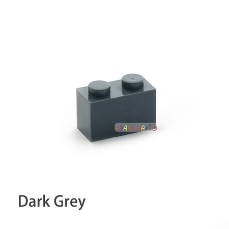 500pcs Thick 1x2 Dots DIY Blocks Bricks &ndash; Lego Compatible Dark Grey 500pcs