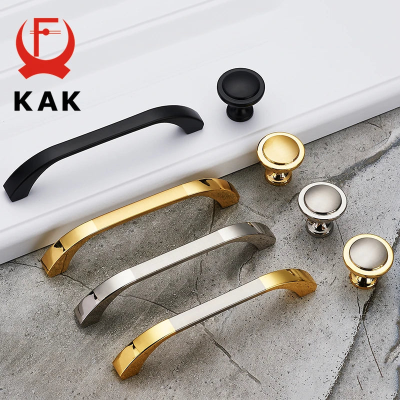 KAK Zinklegering Moderne Kastgrepen Goud Zwart Keuken