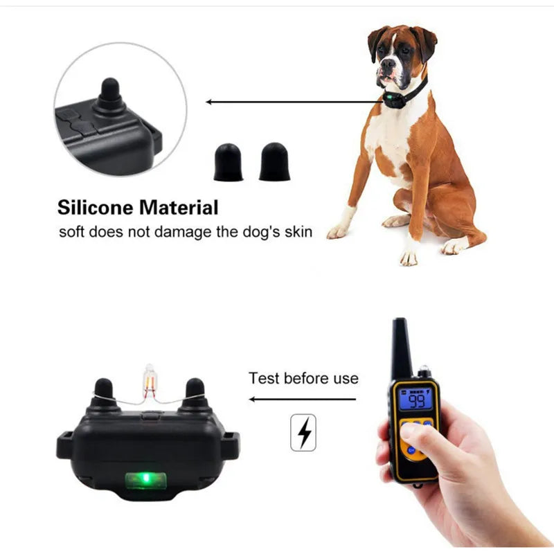 800m Digital Dog Training Collar &ndash; Waterproof LCD Display