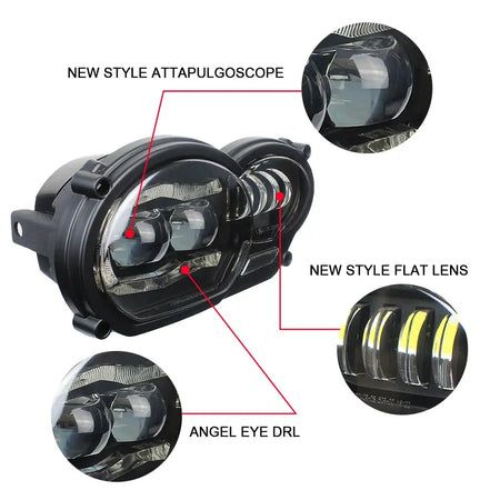 LED Headlight for BMW R1200GS R 1200 GS ADV R1200GS LC 2004-2012 ( fit Oil Cooler) by InterCyprus Trading Ltd