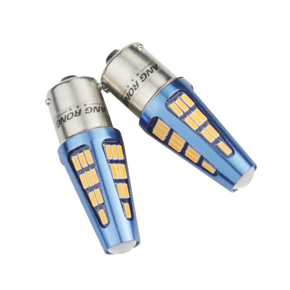Angrong Universelle Blinker-Glühbirnen 2x Hochleistungs-581 LED Amber