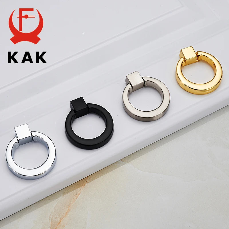 KAK Zinc Alloy Ring Circle Door Handle Pulls Five Pcs Knobs