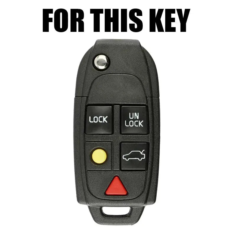 Silicone Car Key Case For Volvo XC90 S80 XC70 S60 V70 Cover Keyless Remote Fob Shell Skin Keyring Key Chain Holder Protector by InterCyprus Trading Ltd
