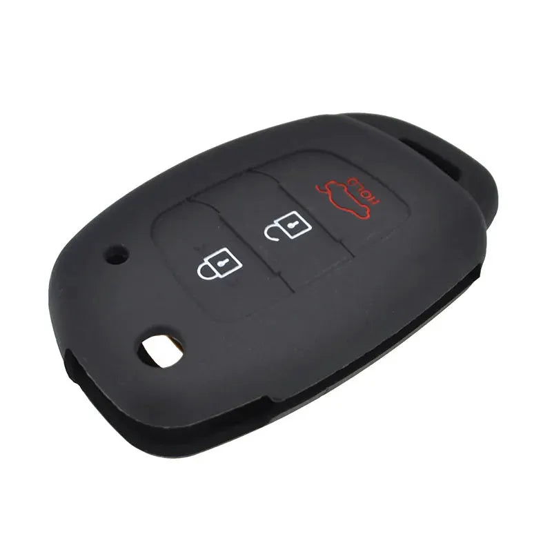 Silicone Key Case Cover For Hyundai Creta I20 Tucson Elantra Santa Fe 2016 2017 2018 Keyless Fob Shell Skin Holder Protector by InterCyprus Trading Ltd