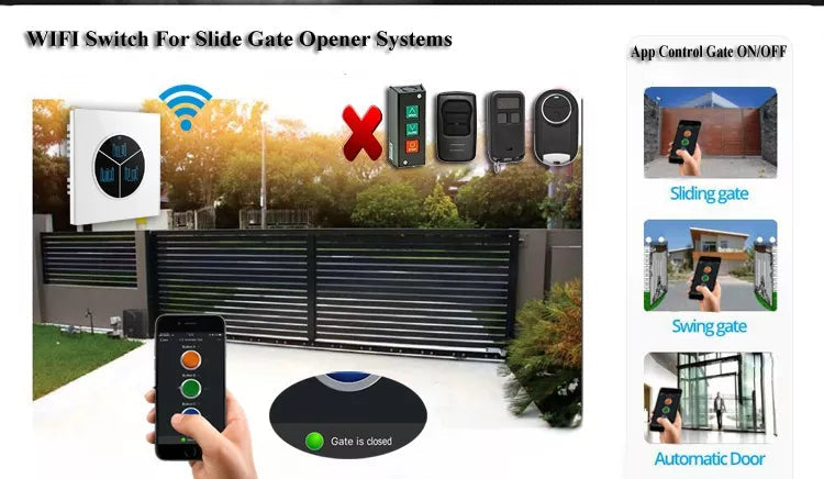 86mm Smartphone Garage Door WiFi Smart Control App Alexa Voice Remote Control