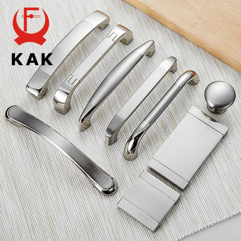 KAK Zinc Alloy Modern Cabinet Handles 64mm 96mm 128mm 160mm