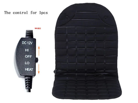 Heated Car Seat Cover - Universal Electric Cushion for Winter 12v black 1pcs / CHINA