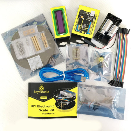 Viewtek KS0087 Arduino Kit For DYI Electronic Scale Up To 5 Kg With Uno R3 Board Booklet With Assembly And Schaltplänen Codes, Video And Tutorial