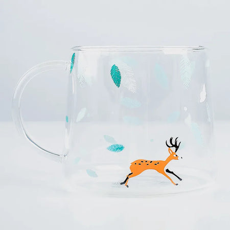 Creative Killer Whale Glass Mug 350ml - Heat Resistant Elk 320ml / 280-500ml