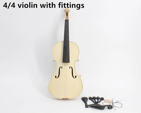 UV01 Violino Unfinished White Violin &ndash; Handcrafted Quality 4 4 with fittings