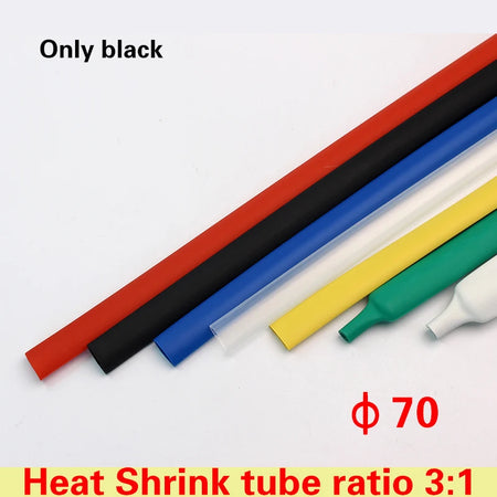 70mm Glue Lined Heat Shrink Tubing 3:1 - Adhesive Seal black