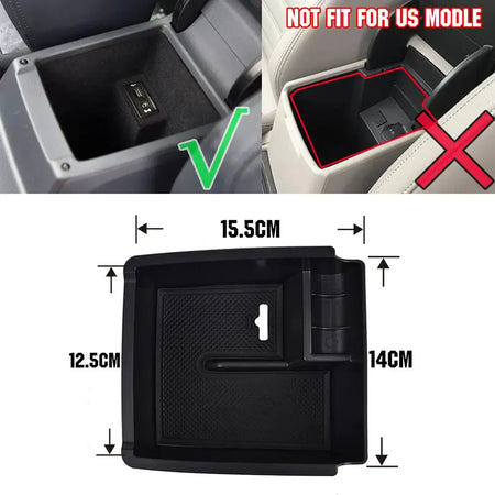 Armrest Storage Box For VW Volkswagen Passat B8 Sedan Variant Alltrack 2016 2017 2018 Center Console Bin Glove Tray Holder Case by InterCyprus Trading Ltd