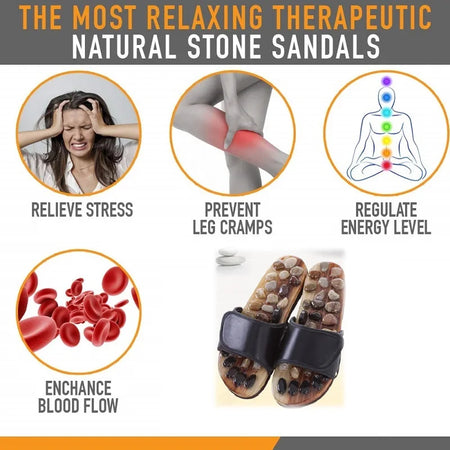 Massage Stone Shoes Acupressure Slippers &ndash; Comfort Fit