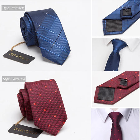 XGVOKH Striped Jacquard Woven Necktie for Men