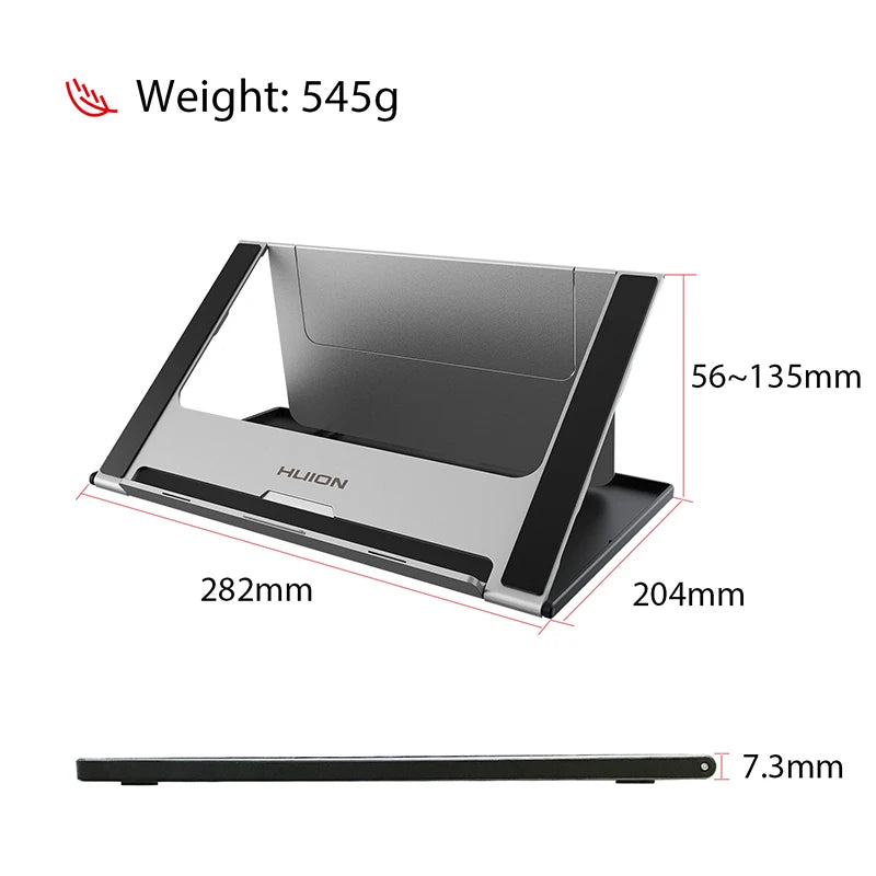 Huion ST200 Adjustable Foldable Stand for 10-15.6 Inch Laptops, Tablets, Light Pad