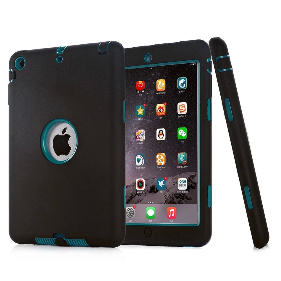 For IPad Mini 1/2/3 Retina Kids Baby Safe Armor Shockproof Heavy Duty Silicone Hard Case Cover Screen Protector Film+Stylus Pen