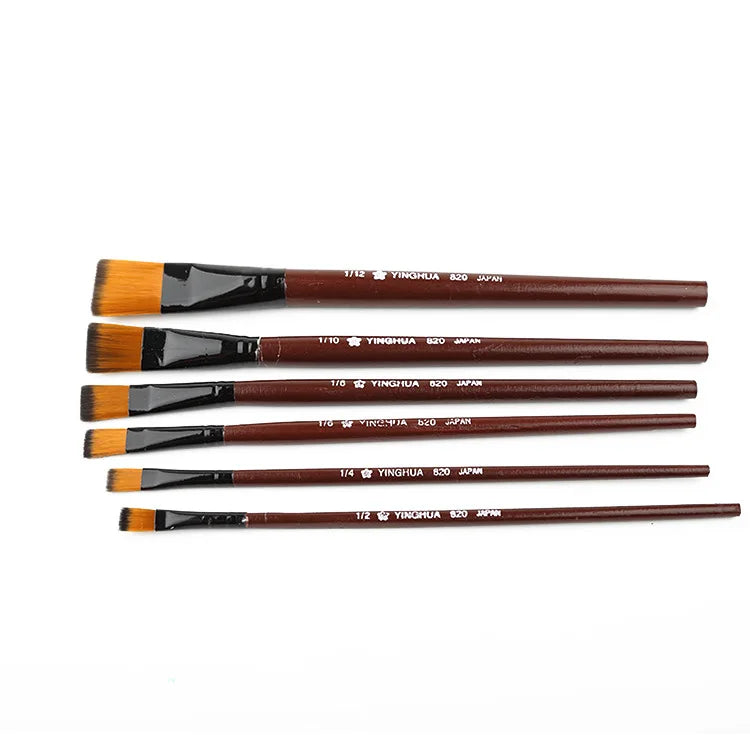 6Pcs Nylon Hair Wooden Handle Brush Set &ndash; Smooth Stroke