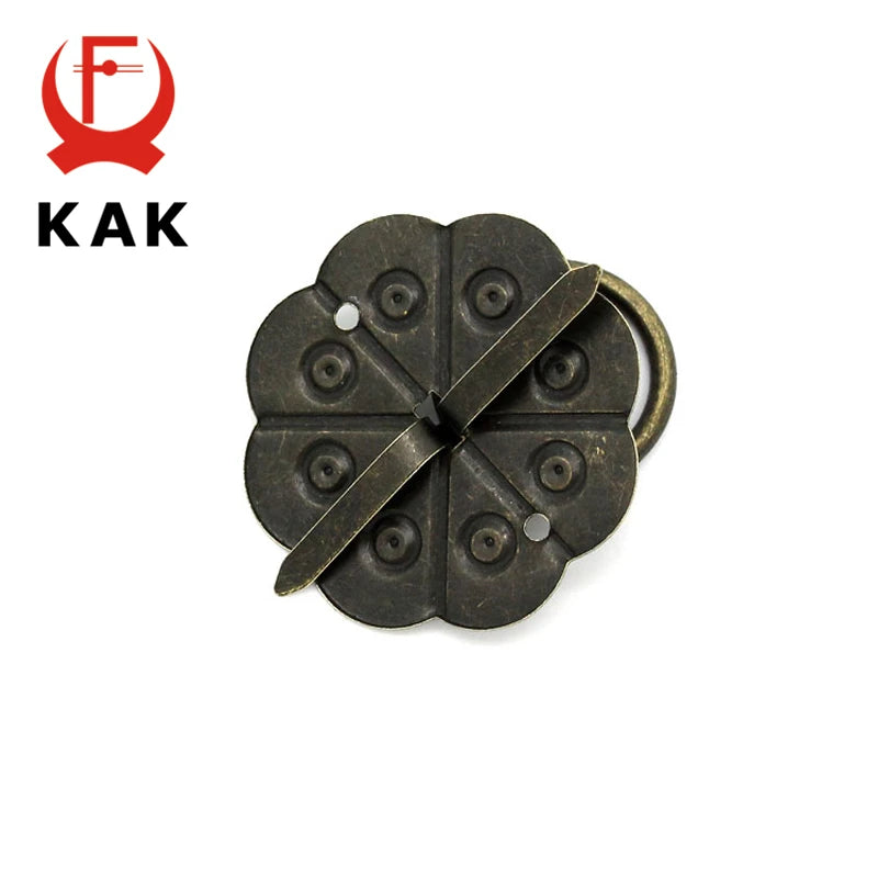 KAK 10pcs Tono Bronce Clásico Quincunce Tiradores de Cajón de Armario de Escritorio de Puerta Manijas de Muebles Herrajes con Tornillos