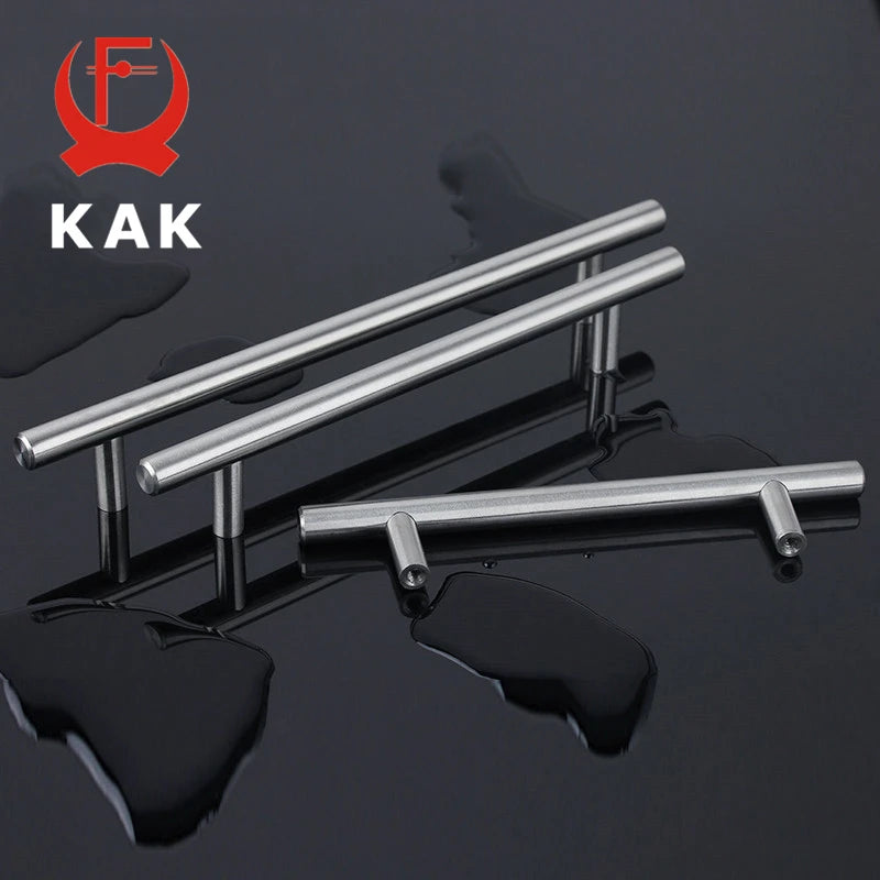 KAK Stainless Steel T Bar Cabinet Handle 4in to 24in 10mm