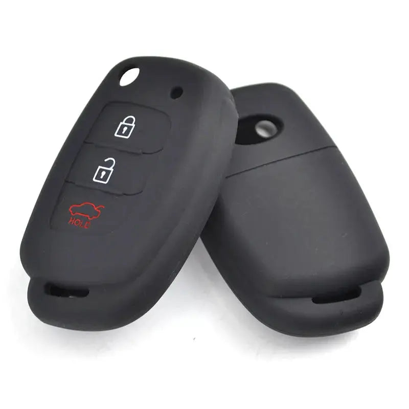 Silicone Key Case Cover For Hyundai Creta I20 Tucson Elantra Santa Fe 2016 2017 2018 Keyless Fob Shell Skin Holder Protector by InterCyprus Trading Ltd